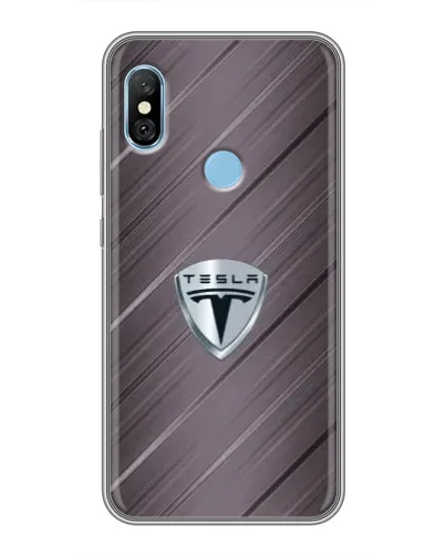 Чехол для Xiaomi Redmi 6 pro с картинкой «Металлическая текстура Tesla» Чехол для Xiaomi Redmi 6 pro с картинкой «Металлическая текстура Tesla»