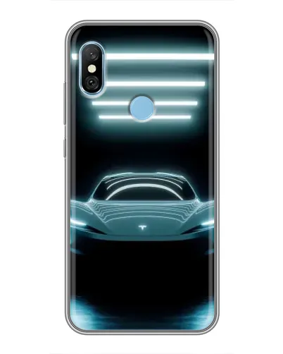 Чехол для Xiaomi Redmi 6 pro с картинкой «Tesla в неоне» Чехол для Xiaomi Redmi 6 pro с картинкой «Tesla в неоне»