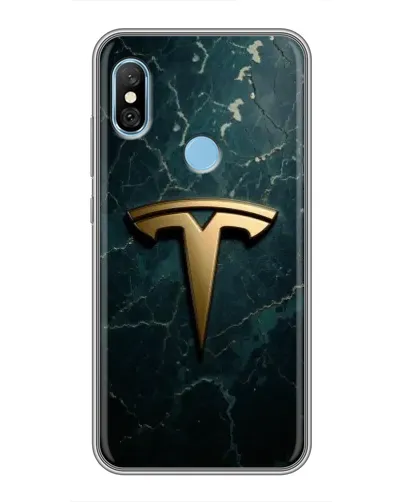 Чехол для Xiaomi Redmi 6 pro с картинкой «Мраморная Tesla Gold» Чехол для Xiaomi Redmi 6 pro с картинкой «Мраморная Tesla Gold»