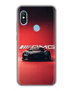 Чехол для Xiaomi Redmi 6 pro с картинкой «Mercedes AMG — красная линия»