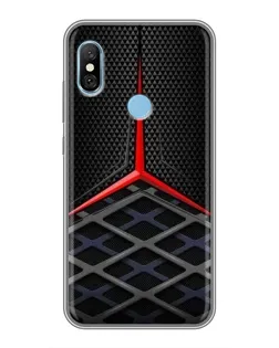 Чехол для Xiaomi Redmi 6 pro с картинкой «Mercedes Carbon Grid»