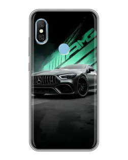 Чехол для Xiaomi Redmi 6 pro с картинкой «Темный Mercedes AMG»