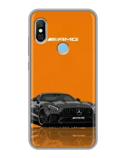 Чехол для Xiaomi Redmi 6 pro с картинкой «Оранжевый Mercedes AMG»