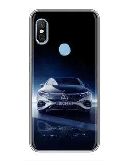 Чехол для Xiaomi Redmi 6 pro с картинкой «Ночной Mercedes EQ»