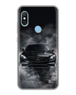 Чехол для Xiaomi Redmi 6 pro с картинкой «Mercedes в дыму»