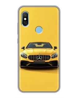 Чехол для Xiaomi Redmi 6 pro с картинкой «Желтый Mercedes GT»