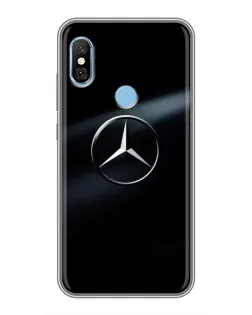 Чехол для Xiaomi Redmi 6 pro с картинкой «Mercedes на металле»