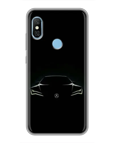 Чехол для Xiaomi Redmi 6 pro с картинкой «Mercedes — силуэт авто» Чехол для Xiaomi Redmi 6 pro с картинкой «Mercedes — силуэт авто»