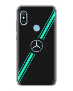 Чехол для Xiaomi Redmi 6 pro с картинкой «Спортивные линии Mercedes» Чехол для Xiaomi Redmi 6 pro с картинкой «Спортивные линии Mercedes»