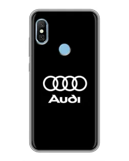 Чехол для Xiaomi Redmi 6 pro с картинкой «Классическое лого Audi» Чехол для Xiaomi Redmi 6 pro с картинкой «Классическое лого Audi»