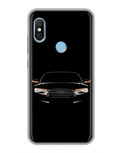 Чехол для Xiaomi Redmi 6 pro с картинкой «Audi — ночной контур»