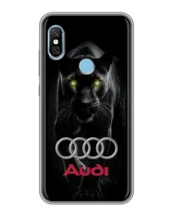 Чехол для Xiaomi Redmi 6 pro с картинкой «Пантера и Audi»