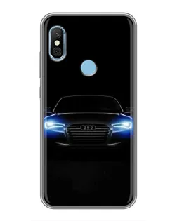 Чехол для Xiaomi Redmi 6 pro с картинкой «Audi в неоне»