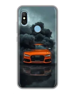 Чехол для Xiaomi Redmi 6 pro с картинкой «Audi в облаках дыма»