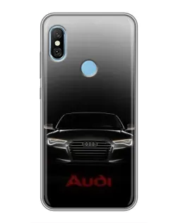 Чехол для Xiaomi Redmi 6 pro с картинкой «Audi — градиентный контур»