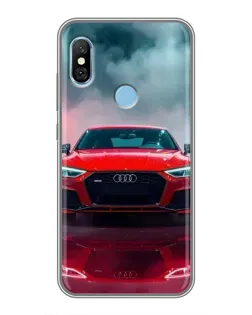 Чехол для Xiaomi Redmi 6 pro с картинкой «Audi RS — красный стиль»