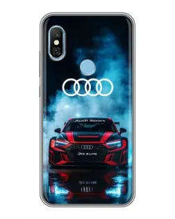 Чехол для Xiaomi Redmi 6 pro с картинкой «Audi Sport — неон»