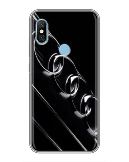 Чехол для Xiaomi Redmi 6 pro с картинкой «Audi — абстрактные кольца»