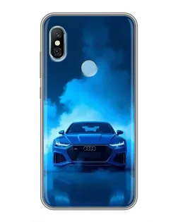 Чехол для Xiaomi Redmi 6 pro с картинкой «Audi — голубая энергия»