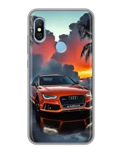 Чехол для Xiaomi Redmi 6 pro с картинкой «Audi — закат»