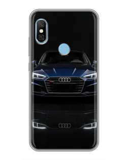 Чехол для Xiaomi Redmi 6 pro с картинкой «Audi — ночное отражение»