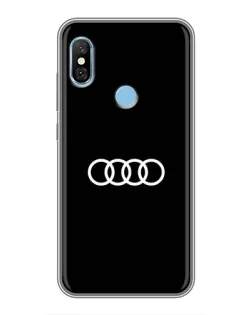 Чехол для Xiaomi Redmi 6 pro с картинкой «Audi White Logo»