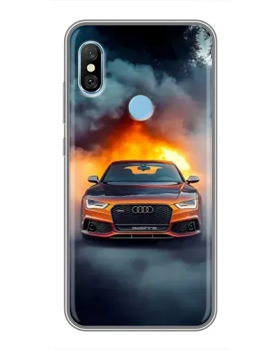 Чехол для Xiaomi Redmi 6 pro с картинкой «Audi в огненном дыму» Чехол для Xiaomi Redmi 6 pro с картинкой «Audi в огненном дыму»