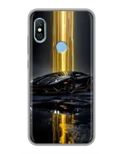Чехол для Xiaomi Redmi 6 pro с картинкой «Ночной Lamborghini драйв»