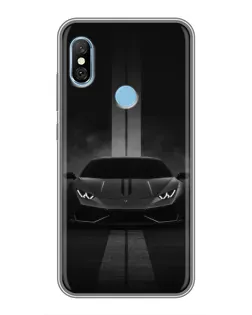 Чехол для Xiaomi Redmi 6 pro с картинкой «Lamborghini симметрия дорог»