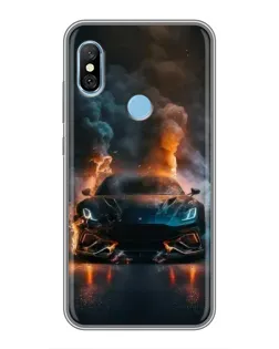 Чехол для Xiaomi Redmi 6 pro с картинкой «Lamborghini дымная эстетика»