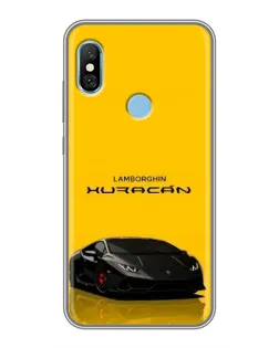 Чехол для Xiaomi Redmi 6 pro с картинкой «Lamborghini Huracan черный»
