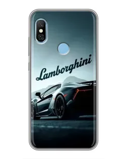 Чехол для Xiaomi Redmi 6 pro с картинкой «Классическая надпись Lamborghini»