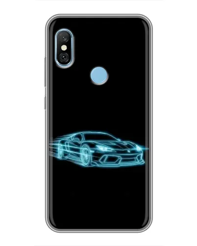 Чехол для Xiaomi Redmi 6 pro с картинкой «Неоновый контур Lamborghini» Чехол для Xiaomi Redmi 6 pro с картинкой «Неоновый контур Lamborghini»
