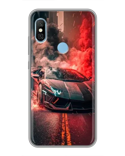 Чехол для Xiaomi Redmi 6 pro с картинкой «Lamborghini красный дым» Чехол для Xiaomi Redmi 6 pro с картинкой «Lamborghini красный дым»