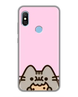 Чехол для Xiaomi Redmi 6 pro с картинкой «Pusheen и печенье»