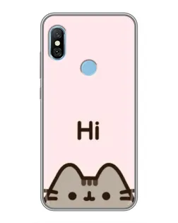 Чехол для Xiaomi Redmi 6 pro с картинкой «Пушин говорит Hi»