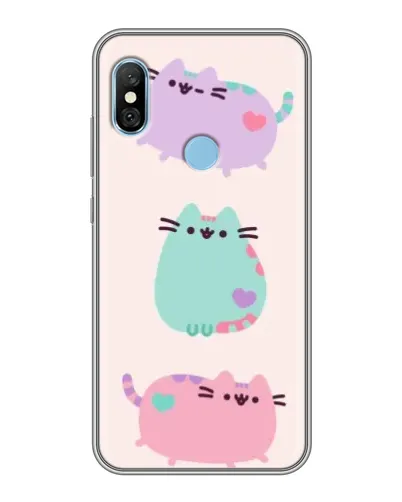 Чехол для Xiaomi Redmi 6 pro с картинкой «Pusheen трио» Чехол для Xiaomi Redmi 6 pro с картинкой «Pusheen трио»