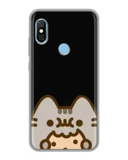 Чехол для Xiaomi Redmi 6 pro с картинкой «Пушин на черном»