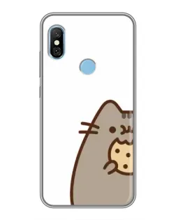 Чехол для Xiaomi Redmi 6 pro с картинкой «Пушин с печеньем»