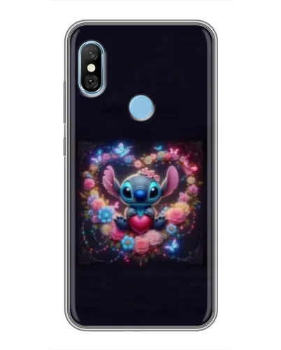 Чехол для Xiaomi Redmi 6 pro с картинкой «Stitch в цветах» Чехол для Xiaomi Redmi 6 pro с картинкой «Stitch в цветах»
