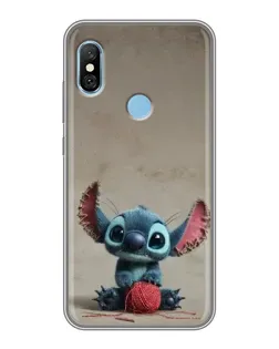 Чохол для Xiaomi Redmi 6 pro з картинкою «Стіч на чоричневому фоні»