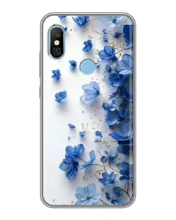 Чехол для Xiaomi Redmi 6 pro с картинкой «Голубой цветочный каскад»