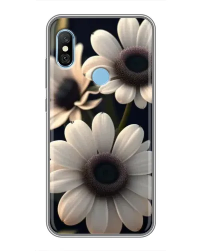 Чехол для Xiaomi Redmi 6 pro с картинкой «Белые маргаритки макро» Чехол для Xiaomi Redmi 6 pro с картинкой «Белые маргаритки макро»