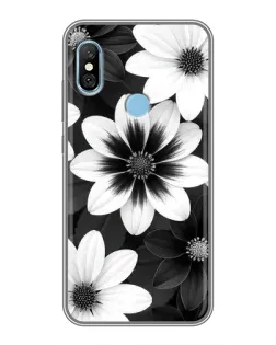 Чехол для Xiaomi Redmi 6 pro с картинкой «Монохромные астры»