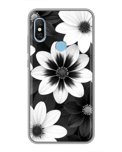 Чехол для Xiaomi Redmi 6 pro с картинкой «Монохромные астры» Чехол для Xiaomi Redmi 6 pro с картинкой «Монохромные астры»