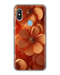 Чехол для Xiaomi Redmi 6 pro с картинкой «Оранжевый макро цветок»
