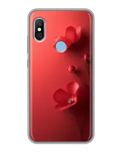 Чехол для Xiaomi Redmi 6 pro с картинкой «Маковые соцветия»