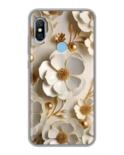 Чехол для Xiaomi Redmi 6 pro с картинкой «Белие бумажние  цвети»