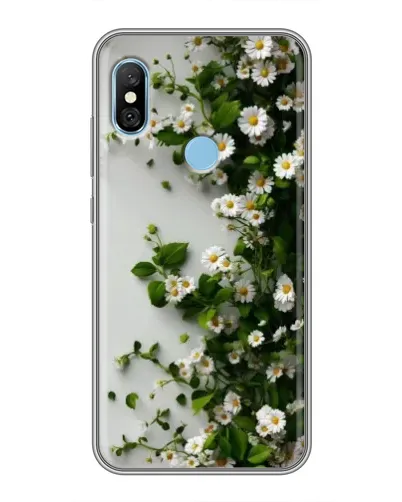 Чехол для Xiaomi Redmi 6 pro с картинкой «Ветка мелких белых цветов» Чехол для Xiaomi Redmi 6 pro с картинкой «Ветка мелких белых цветов»