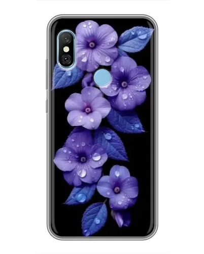 Чехол для Xiaomi Redmi 6 pro с картинкой «Фиолетовые цветы с росою» Чехол для Xiaomi Redmi 6 pro с картинкой «Фиолетовые цветы с росою»